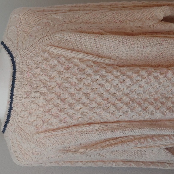 Pilcro by Anthropology Cable-Knit Women's Sweater in Cream size Medium - Picture 10 of 16